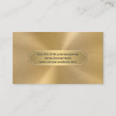 Goud metallisch Lijst Silver Metal geborsteld Visitekaartje (Achterkant)