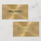 Goud metallisch Lijst Silver Metal geborsteld Visitekaartje (Voorkant / Achterkant)