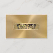 Goud metallisch Lijst Silver Metal geborsteld Visitekaartje (Voorkant)