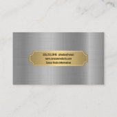Goud metallisch Lijst Silver Metal geborsteld Visitekaartje (Achterkant)