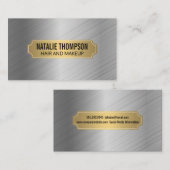 Goud metallisch Lijst Silver Metal geborsteld Visitekaartje (Voorkant / Achterkant)