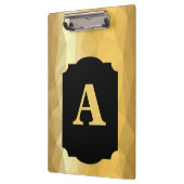 Goud metallisch luxe zwart monogram klembord (Links)