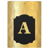 Goud metallisch luxe zwart monogram klembord (Achterkant)