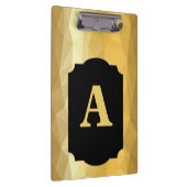 Goud metallisch luxe zwart monogram klembord (Rechts)