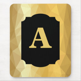 Goud metallisch luxe zwart monogram muismat