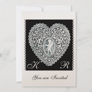Goud metallisch papier voor KUSTMATIGE LACE HEART Kaart