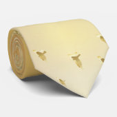 Goud metallisch zonnegebergte in water stropdas (Opgerold)