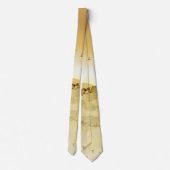 Goud metallisch zonnegebergte in water stropdas (Achterkant)