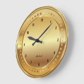 Goud metallische textuurcirkel en sterren grote klok (Hoek)