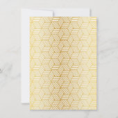 Goud Mid Century Mod Patroon Elegante Retro Bruilo Kaart (Achterkant)