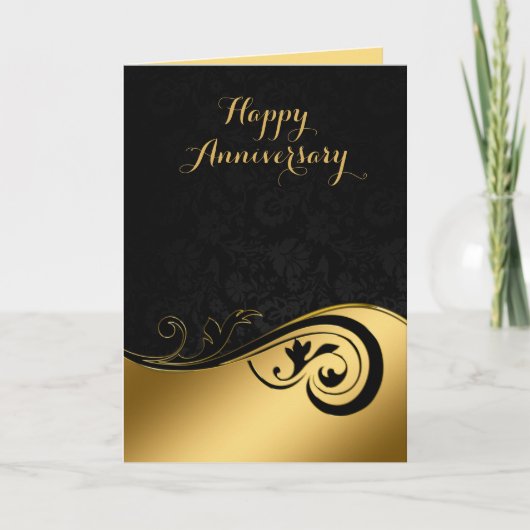 Goud, mijn liefde groeit alleen maar Jubileum Kaart (Voorkant)