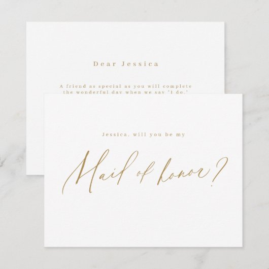 Goud minimaal zal je mijn wissel van het eervolle  kaart (Voorkant / Achterkant)