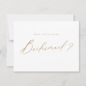 Goud minimaal zou je mijn bridesmaid script zijn kaart (Voorkant)