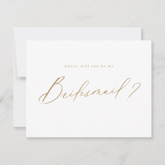 Goud minimaal zou je mijn bridesmaid script zijn kaart (Voorkant)
