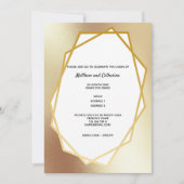 Goud minimalistisch, glad geometrisch lijst hexago kaart (Voorkant)