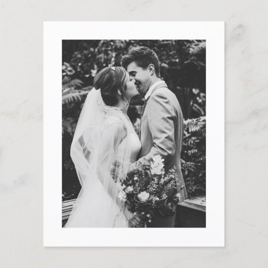 Goud minimalistisch script bruiloft dank u kaart (Achterkant)