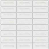 Goud minimalistisch transparant rendementsadreslab sticker (Voorkant)