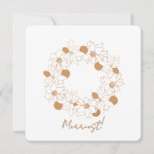 Goud minimalistische kerstster kerstkaart (Voorkant)