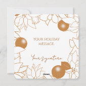 Goud minimalistische kerstster kerstkaart (Achterkant)