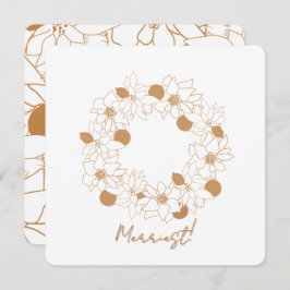 Goud minimalistische kerstster kerstkaart