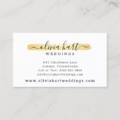 Goud-minimalistische schilderspoeling Aangepaste L Visitekaartje (Achterkant)