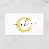 Goud-minimalistische schilderspoeling Aangepaste L Visitekaartje (Voorkant)