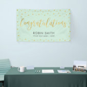 Goud & Mint | Felicitaties Afstudeerfeest Spandoek (Beurs)