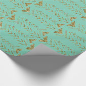 Goud Mint Waterverf Arrows Cadeaupapier (Hoek)