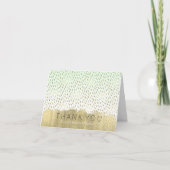 Goud Mint Witte Ombre Abstract Bedankt (Voorkant)