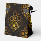 Goud Modern Boho Elegant Abstract Kunstpatroon #50 Bedankdoosjes (Achterkant)