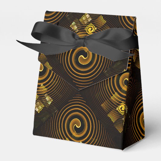 Goud Modern Boho Elegant Abstract Kunstpatroon #50 Bedankdoosjes (Voorkant Zijde)