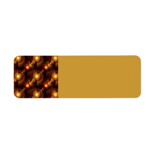 Goud Modern Boho Elegant Abstract Kunstpatroon #50 Etiket (Voorkant)