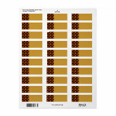 Goud Modern Boho Elegant Abstract Kunstpatroon #50 Etiket (Full Sheet)