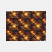 Goud Modern Boho Elegant Abstract Kunstpatroon #50 Fleece Deken (Voorkant (Horizontaal))