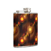 Goud Modern Boho Elegant Abstract Kunstpatroon #50 Heupfles (Rechts)