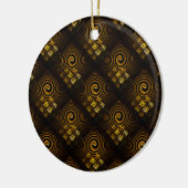 Goud Modern Boho Elegant Abstract Kunstpatroon #50 Keramisch Ornament (Links)