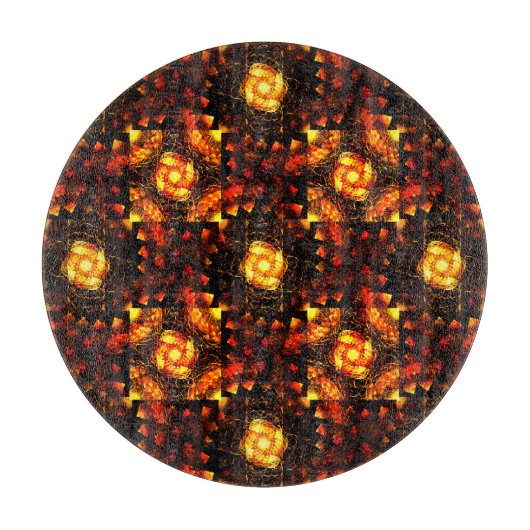 Goud Modern Boho Elegant Abstract Kunstpatroon #50 Snijplank (Voorkant)