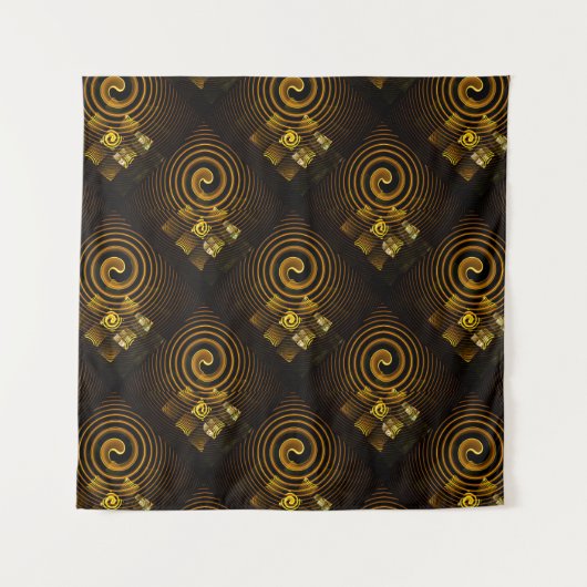 Goud Modern Boho Elegant Abstract Kunstpatroon #50 Wandkleed (Voorkant)