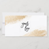 Goud modern cadeaukaarcertificaat toevoegen logo (Achterkant)