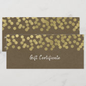 Goud Modern Chic Landelijke Kraft Cadeaubon (Voorkant / Achterkant)
