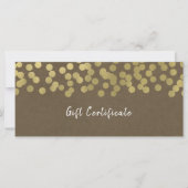 Goud Modern Chic Landelijke Kraft Cadeaubon (Voorkant)