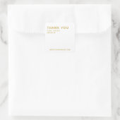 Goud Modern Custom Dank u Business Label (Tas)