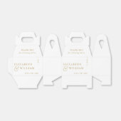 Goud Modern Elegant Monogram Huwelijk Dank u Bedankdoosjes (Uitgevouwen)