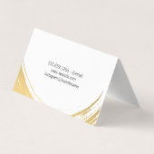 Goud Modern Geborsteld/Blauw Visitekaartje (Achterkant)