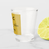 Goud Modern Gepersonaliseerd Bruiloft Receptie Fav Shot Glas (Rechts)
