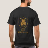 Goud Modern Golf T-shirt (Achterkant)
