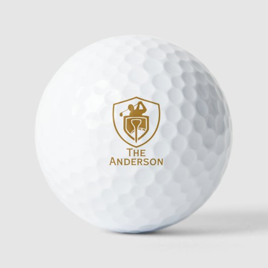 Goud Modern Golfballen (Voorkant)