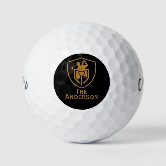 Goud Modern Golfballen (Voorkant)