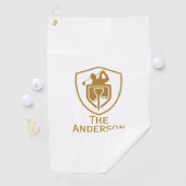 Goud Modern Golfhanddoek (Insitu)