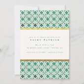 Goud Modern Groen St. Patrick's Day Baby shower Kaart (Voorkant)